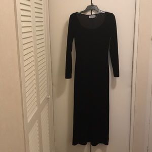 Stretch maxi velvet dress